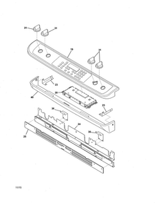 Backguard Diagram and Parts List for CGDS3065PFD  Frigidaire Range
