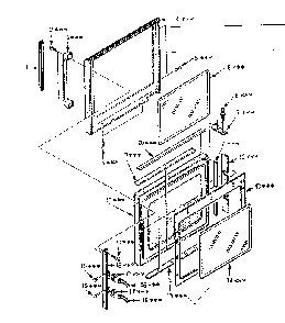 Door Parts Diagram and Parts List for 5648703380  Kenmore Microwave