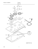 MAINTOP Diagram and Parts List for FGC36C4AUC  Frigidaire Cooktop