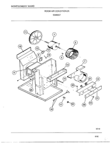 Room Air Conditioner Page 3 Diagram and Parts List for 5068007  Frigidaire Air Conditioner