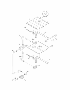 Burner Diagram and Parts List for 79030553802  Kenmore Wall Oven