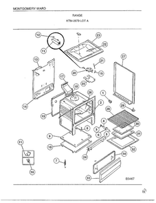 Range Page 5 Diagram and Parts List for 2879A  Frigidaire Range