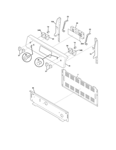 Backguard Diagram and Parts List for LFEF3019MSG  Frigidaire Range