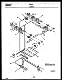BURNER, MANIFOLD AND GAS CONTROL Diagram and Parts List for GF610RXW4  Frigidaire Range