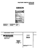 COVER Diagram and Parts List for GWS645RFS1  Gibson Washer
