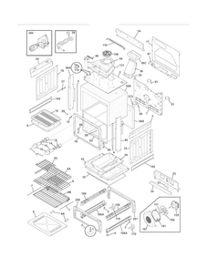 Body Diagram and Parts List for FGGS3065KFH  Frigidaire Range