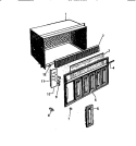 CABINET, FRONT, WRAPPER Diagram and Parts List for AS248H2K1  Frigidaire Air Conditioner