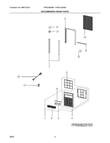 Recommended Spare Parts Diagram and Parts List for FHSC082WB10  Electrolux Air Conditioner