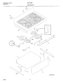 TOP / DRAWER Diagram and Parts List for MEF365BHW3  Frigidaire Wall Oven