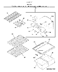 Shelves Diagram and Parts List for 2536041261F  Kenmore Refrigerator