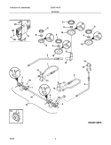 BURNER Diagram and Parts List for E30DF74EPS  Electrolux Range