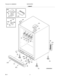CABINET Diagram and Parts List for E24WC75HPS1  Electrolux Wine and Beverage Cooler