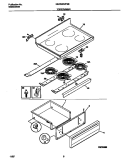 TOP / DRAWER Diagram and Parts List for MEF326WFSB  Frigidaire Range