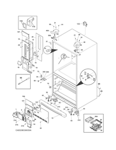 Cabinet Diagram and Parts List for EI23BC80KS7A  Electrolux Refrigerator