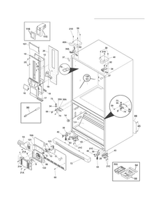 Cabinet Diagram and Parts List for E23BC68JPS4  Electrolux Refrigerator