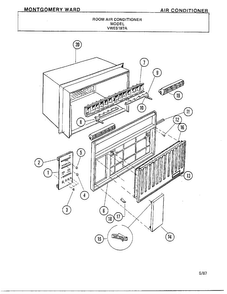 Air Conditioner Diagram and Parts List for 5197A  Frigidaire Air Conditioner