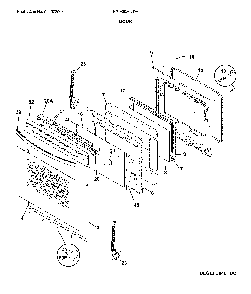 Door Diagram and Parts List for FGIF3036TDE  Frigidaire Range