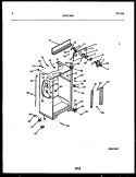 CABINET PARTS Diagram and Parts List for FPCE19TPL1  Frigidaire Refrigerator
