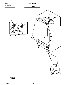 Cabinet Diagram and Parts List for GFU12M2GW1  Gibson Freezer
