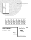 COVER Diagram and Parts List for FRS26KF5DS2  Frigidaire Refrigerator