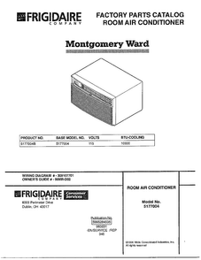 Room Air Conditioner Diagram and Parts List for 5177004B  Frigidaire Air Conditioner