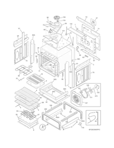 Body Diagram and Parts List for FGIS3065PFD  Frigidaire Range