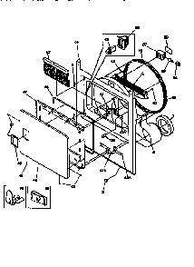 Front Panel/lint Filter Diagram and Parts List for FSE747GC  Frigidaire Dryer