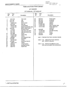 Tubs And Button Trap Cabinet Page 2 Diagram and Parts List for 6309A  Frigidaire Washer