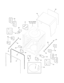 Tub Diagram and Parts List for EIDW5705PW0A  Electrolux Dishwasher