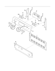 Backguard Diagram and Parts List for LFEF3019MSC  Frigidaire Range