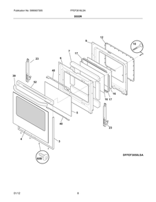 Part Location Diagram of 5303935317 Bosch Door trim kit