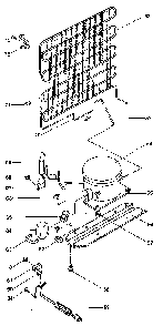 Refrigeration Unit Diagram and Parts List for 5648912820  Kenmore Refrigerator