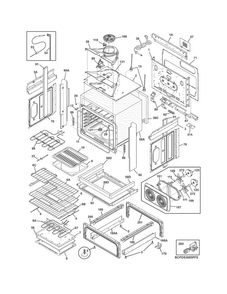 Body Diagram and Parts List for CPDS3085PFE  Frigidaire Range