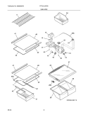 SHELVES Diagram and Parts List for FRT21IL4FWA  Frigidaire Refrigerator