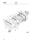 DOOR Diagram and Parts List for PLGF389ACB  Frigidaire Range