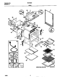 BODY Diagram and Parts List for TGF355BEWA  Tappan Range