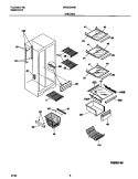 SHELVES Diagram and Parts List for MRS22WHHW0  Frigidaire Refrigerator