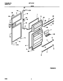 DOOR Diagram and Parts List for MRT18FNCD1  Frigidaire Refrigerator