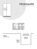 COVER Diagram and Parts List for FRS3R5ESBA  Frigidaire Refrigerator