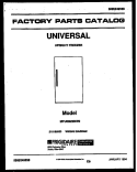 COVER Diagram and Parts List for MFU09M2BW0  Uni Freezer