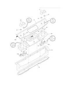 Backguard Diagram and Parts List for FFES3027LSE  Frigidaire Range