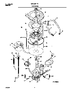 Motor/tub Diagram and Parts List for WWS445RFT0  Westinghouse Washer
