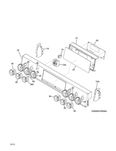 Part Location Diagram of 5304499690 Frigidaire BEZEL