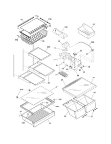 Part Location Diagram of 242205501 Frigidaire SUPPORT-SHELF