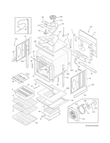 Body Diagram and Parts List for FGEW2765PFD  Frigidaire Wall Oven