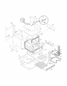 Body Diagram and Parts List for 79040432802  Kenmore Wall Oven