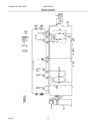 Wiring Diagram Diagram and Parts List for CGMV176NTFC  Frigidaire Microwave