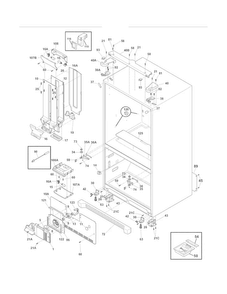 Cabinet Diagram and Parts List for FGUB2642LE4  Frigidaire Refrigerator