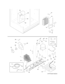 System Diagram and Parts List for FFHS2611PFCA  Frigidaire Refrigerator