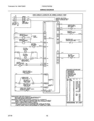 Wiring Diagram Diagram and Parts List for FGEW276SPBB  Frigidaire Wall Oven